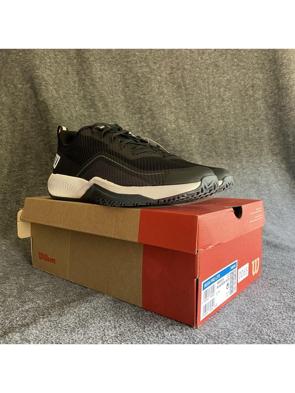 Wilson Rush Pro Lite Shoes Mens Size 10.5 Black Tennis Sneakers WRS333210